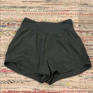 army green lululemon shorts